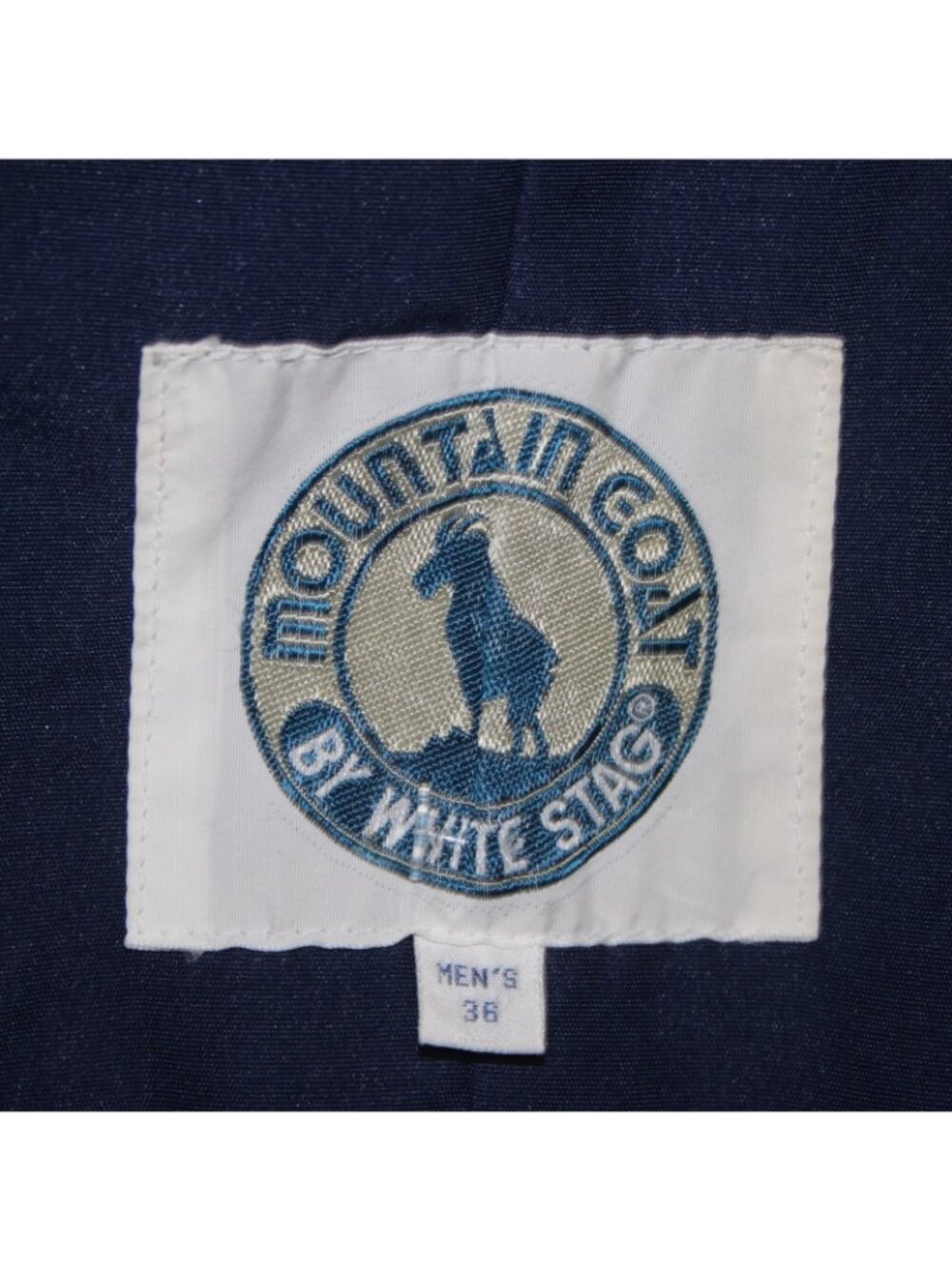 Mountain Goat White Stag Snow Pants Sz 36 Navy Blue Pockets One Piece 100% Poly - Picture 4 of 8